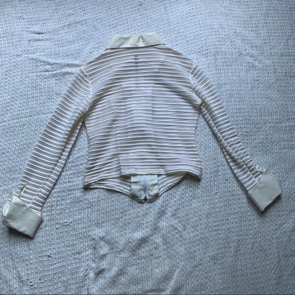 Rayure Paris Zip-Up Sheer Blouse - Picture 4 of 6